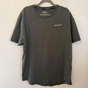 YoungLA Mens A Rose For A Rose Tee Olive Green Relaxed Fit Shirt XL YLA2328